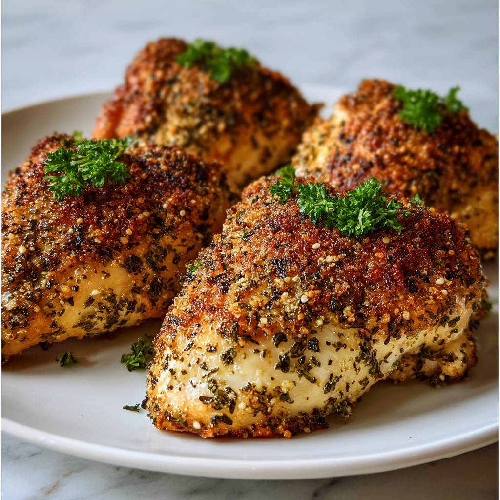 Herb-Crusted Baked Boursin Chicken Recipe - Recipe Image