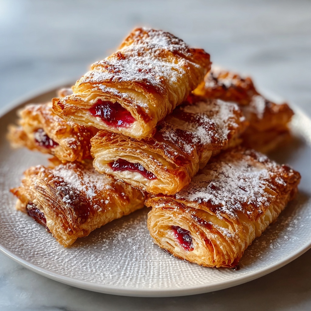 Golden Flaky Berry Puff Pastry Twists Recipe - Recipe Image