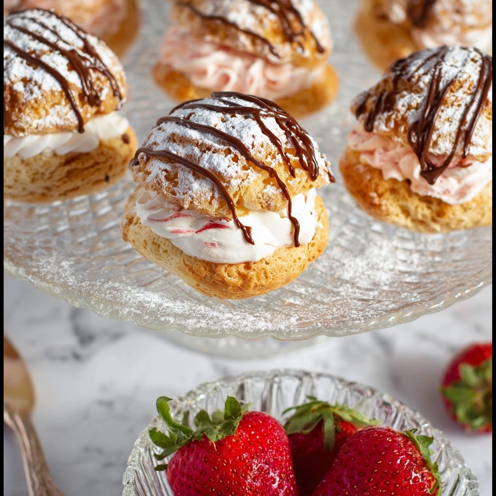 Strawberry Filled Cream Puffs Recipe - Recipe Image