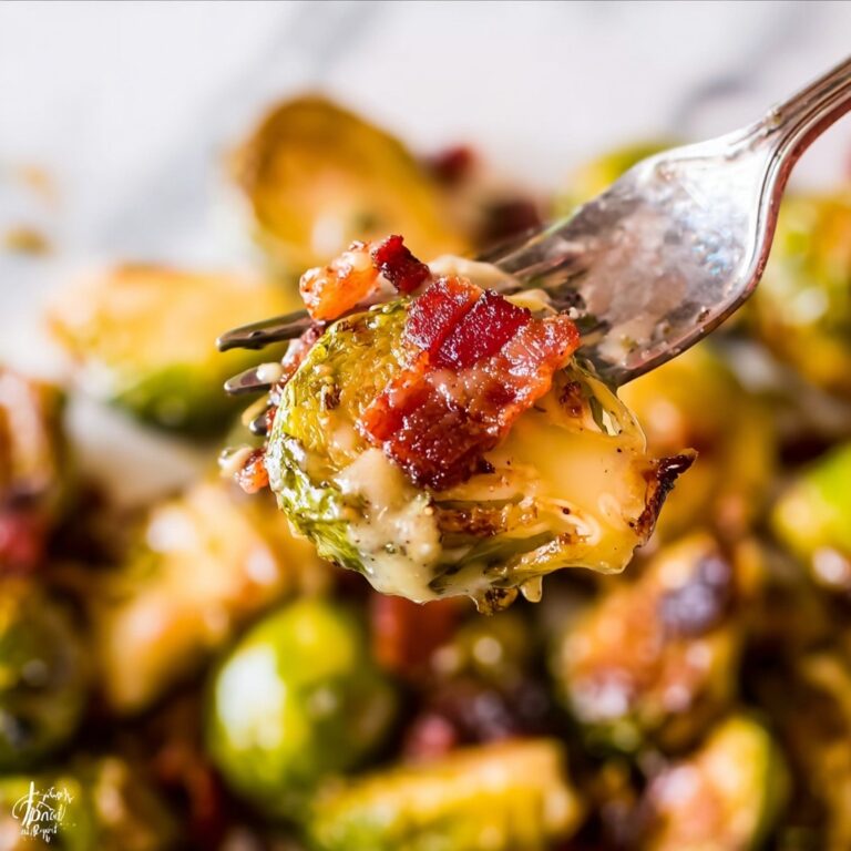 Baked Brussels Sprouts with Bacon, Parmesan, and Ranch Recipe