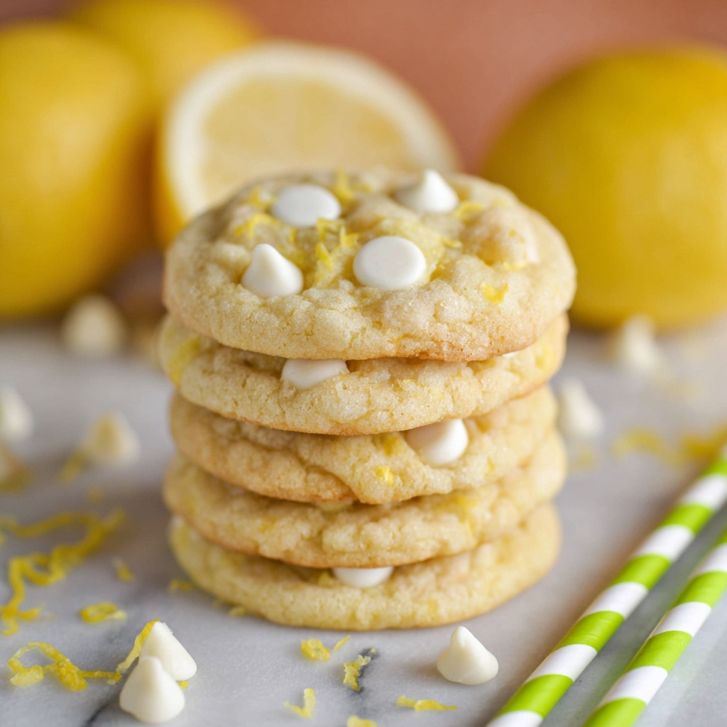 Lemon White Chocolate Cookies Recipe - Recipe Image