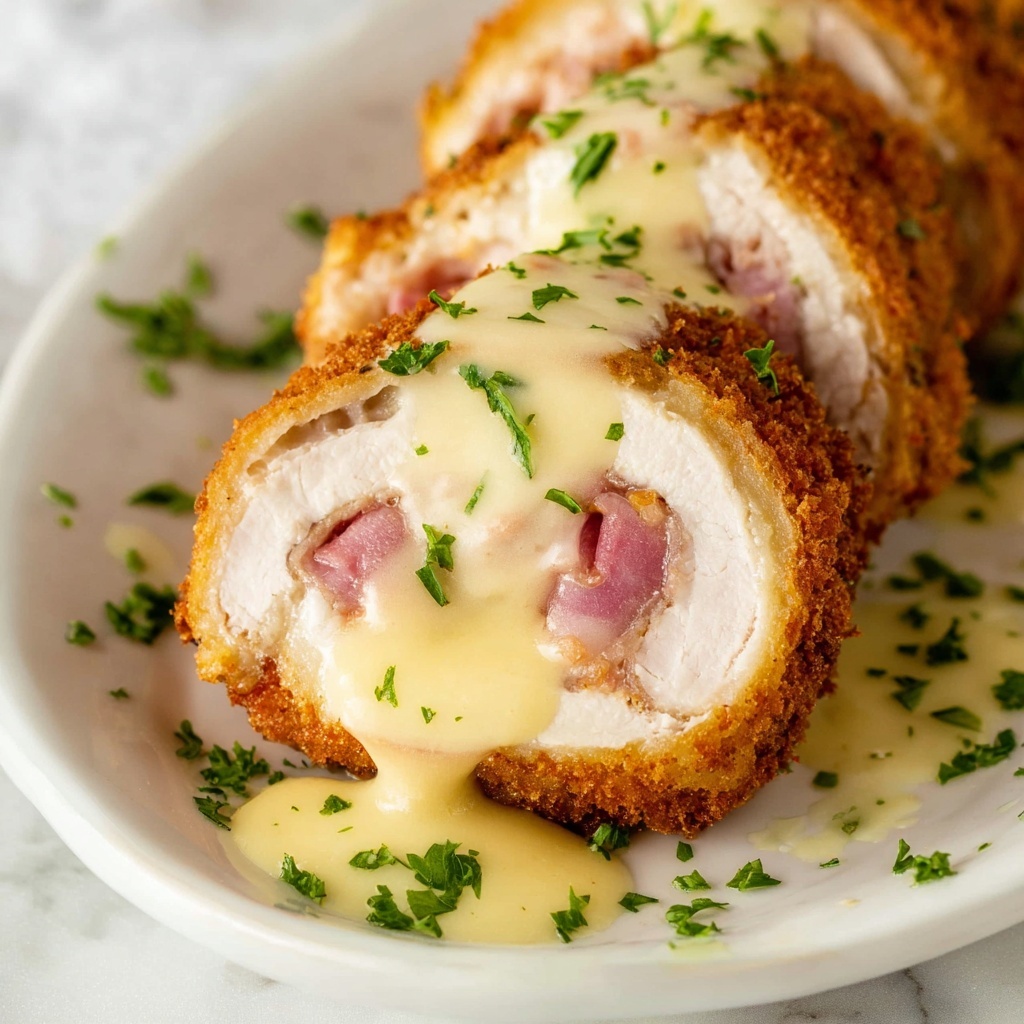 Chicken Cordon Bleu with Dijon Cream Sauce Recipe - Recipe Image