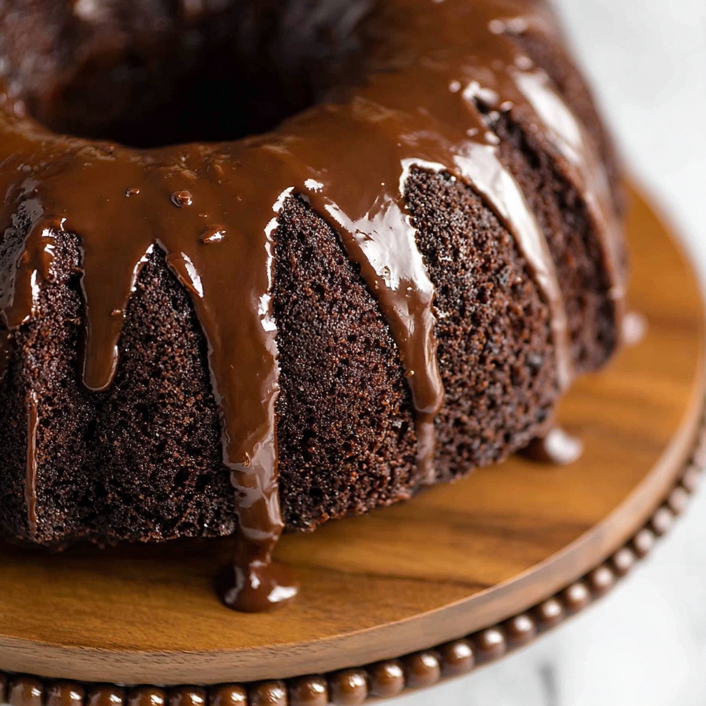 Chocolate Chip Brownie Bundt Cake with Rich Chocolate Ganache Recipe - Recipe Image