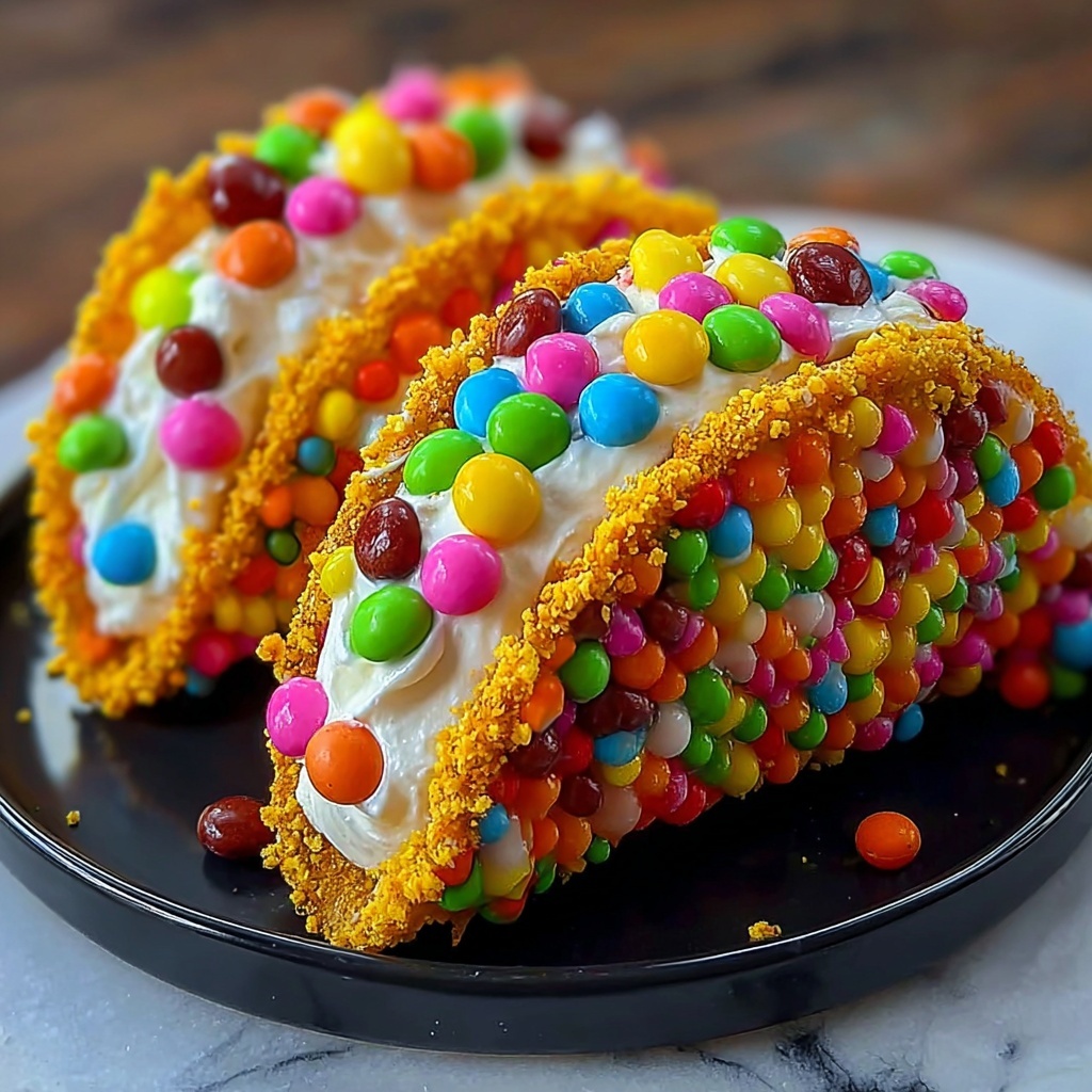 Fruity Pebbles Cheesecake Tacos Recipe - Recipe Image