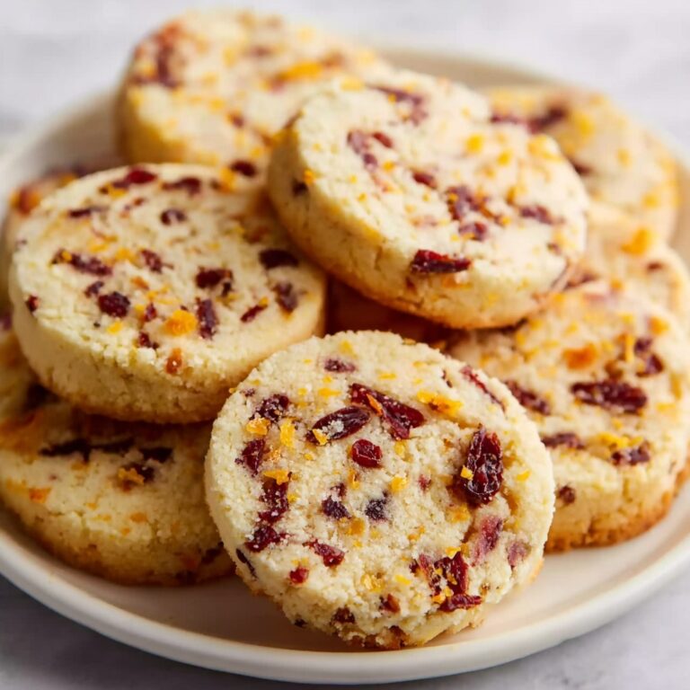 Cranberry Orange Shortbread Cookies Recipe