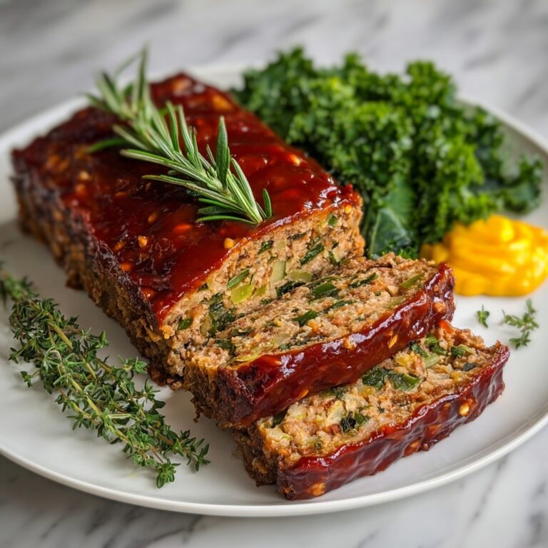 Herb-Infused Baked Turkey Meatloaf with Savory Glaze Recipe