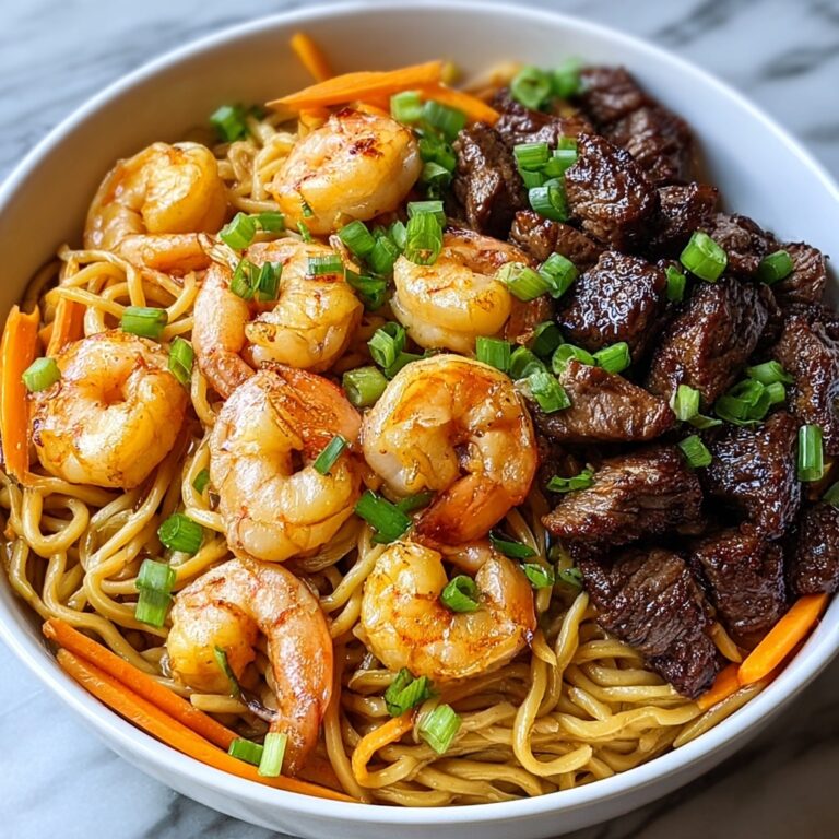 Shrimp & Teriyaki Steak Noodles Recipe