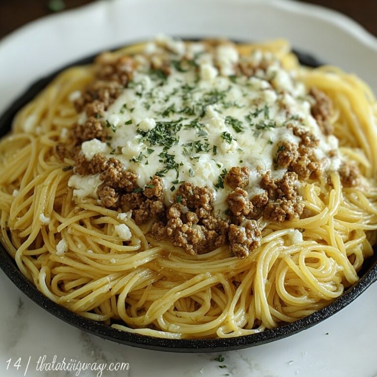 Indulgent Cajun Beef Spaghetti in Creamy Three-Cheese Sauce Recipe