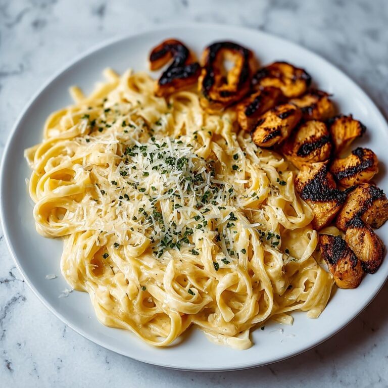 Lemon Garlic Butter Chicken Bites with Parmesan Linguine Recipe