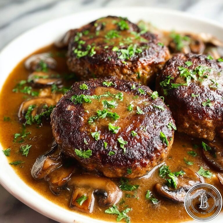Creamy Salisbury Steak with Mushrooms and Onion Gravy Recipe