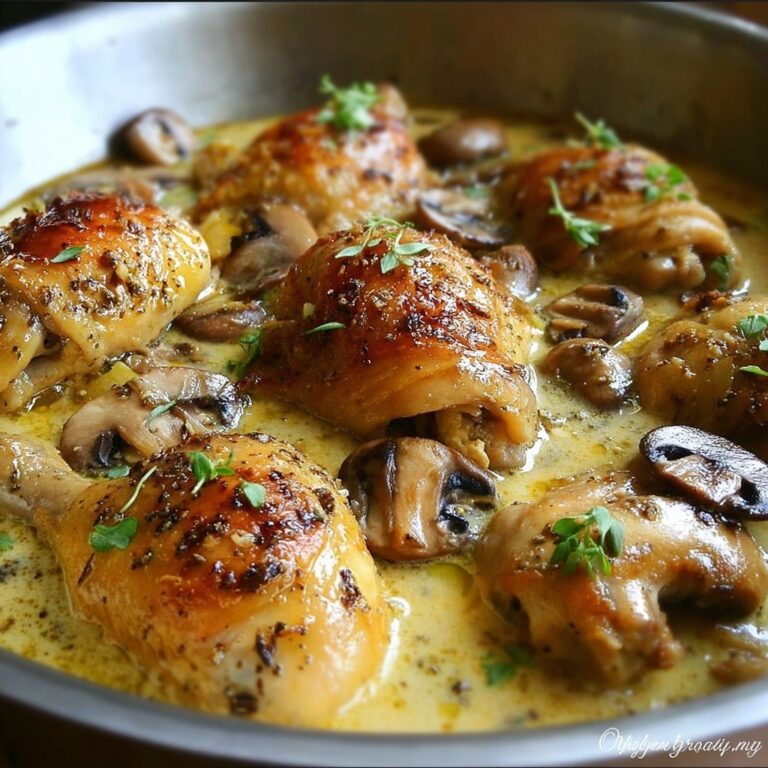 Baked Chicken Legs with Cream of Mushroom Sauce Recipe