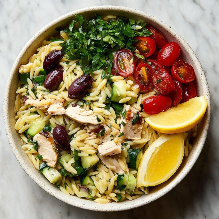 Lemon Orzo Salad with Grilled Chicken Recipe