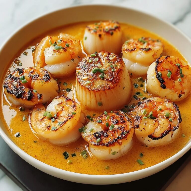 Seafood Bisque with Scallops, Cod, and Shrimp Recipe