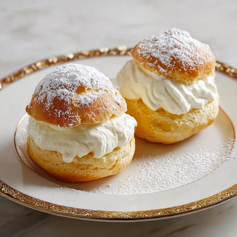 Cream Puffs with Vanilla Whipped Cream Filling Recipe