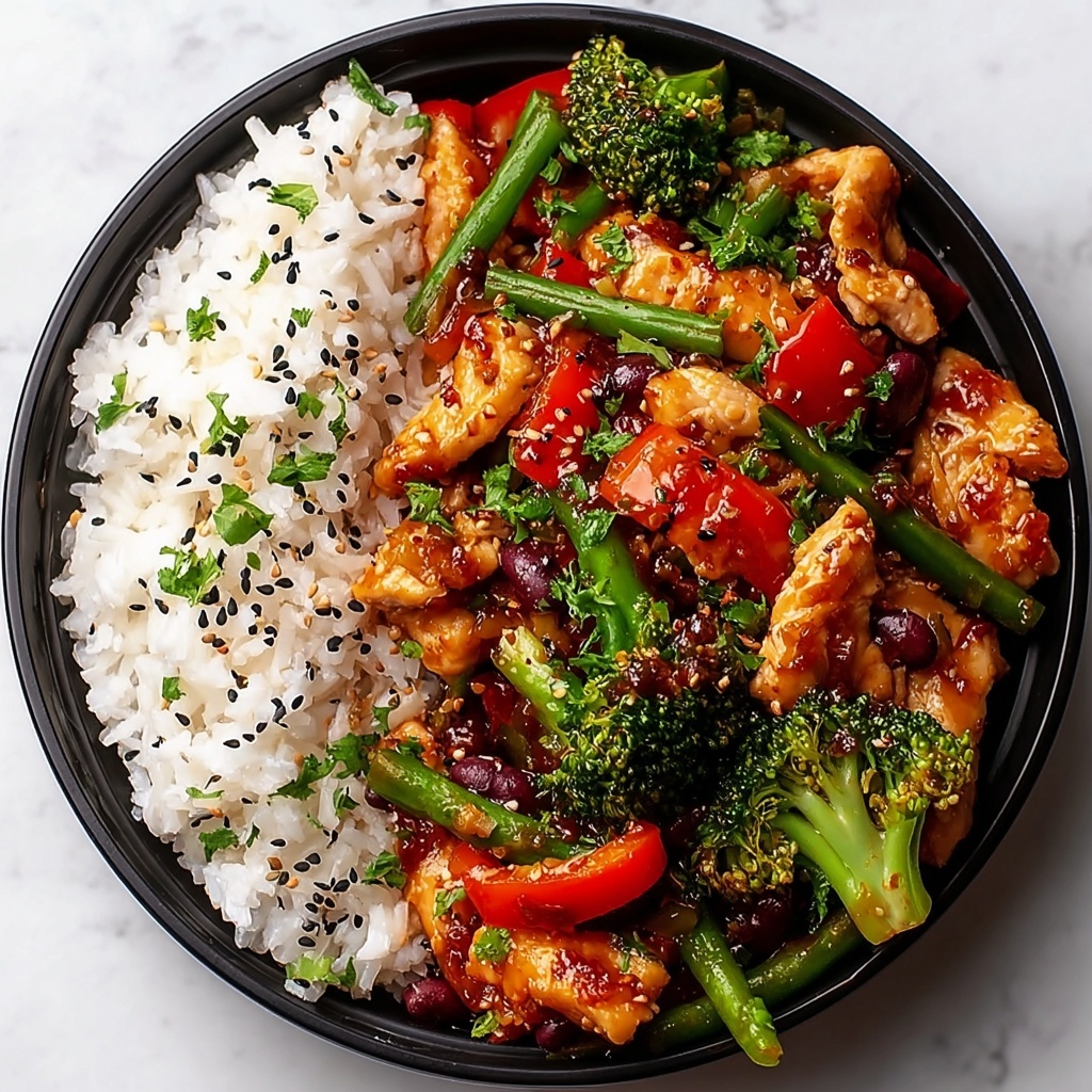 Chili Chicken & Mixed Veggie Rice Bowl Recipe - Recipe Image