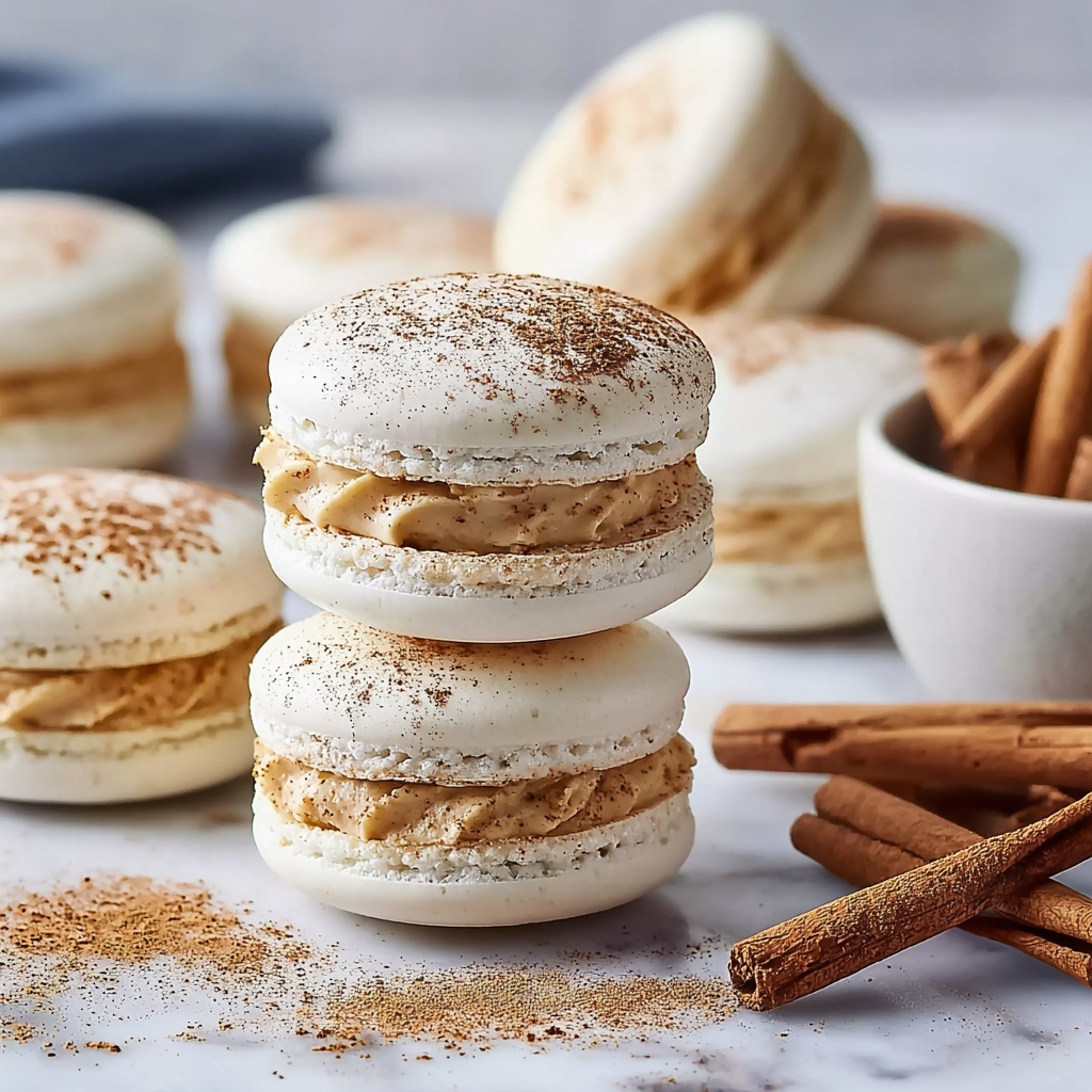 Cinnamon Roll Macarons Recipe - Recipe Image