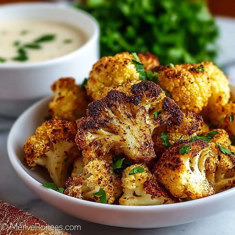 Irresistibly Crispy Baked Cauliflower Bites with Garlic Sauce Recipe