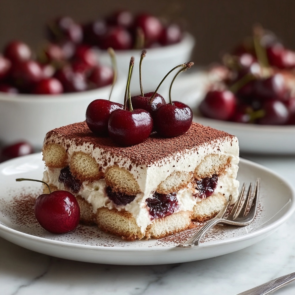 Cherry Amaretto Tiramisu Recipe - Recipe Image