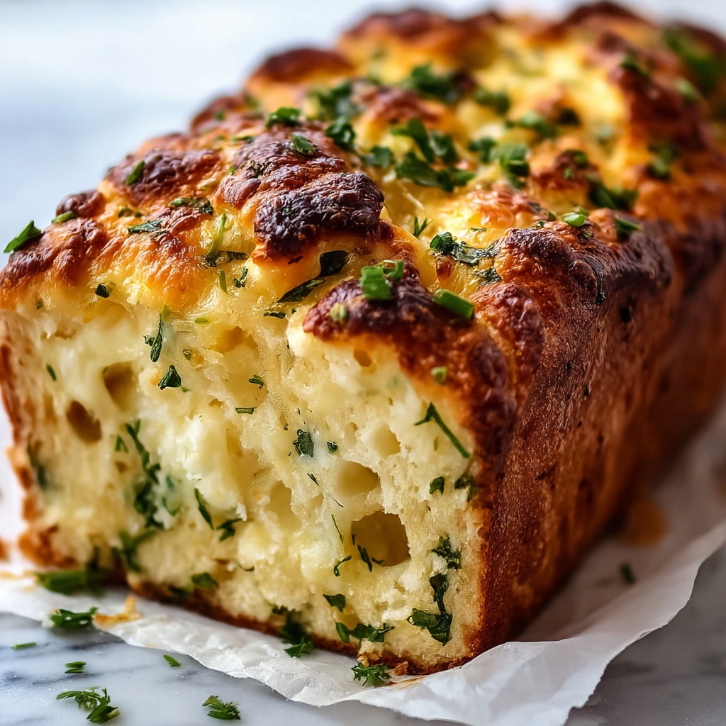 Cheese, Herb & Garlic Quick Bread (No Yeast) Recipe - Recipe Image