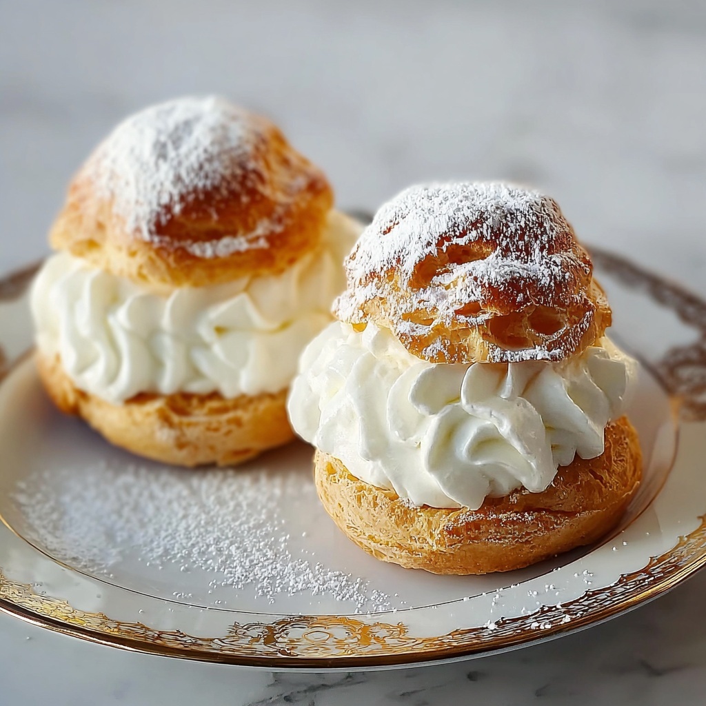 Cream Puffs with Vanilla Whipped Cream Filling Recipe - Recipe Image