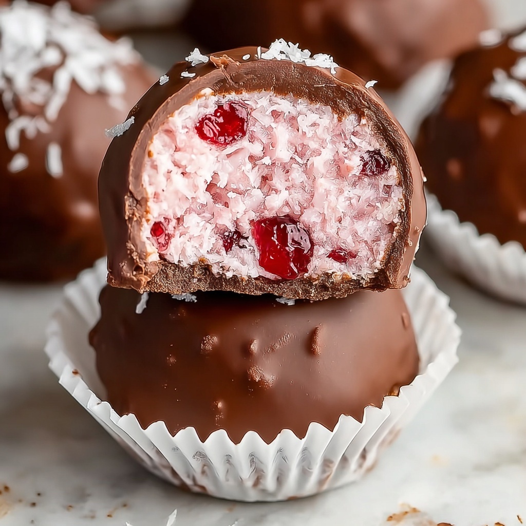 Chocolate Cherry Coconut Truffles Recipe - Recipe Image