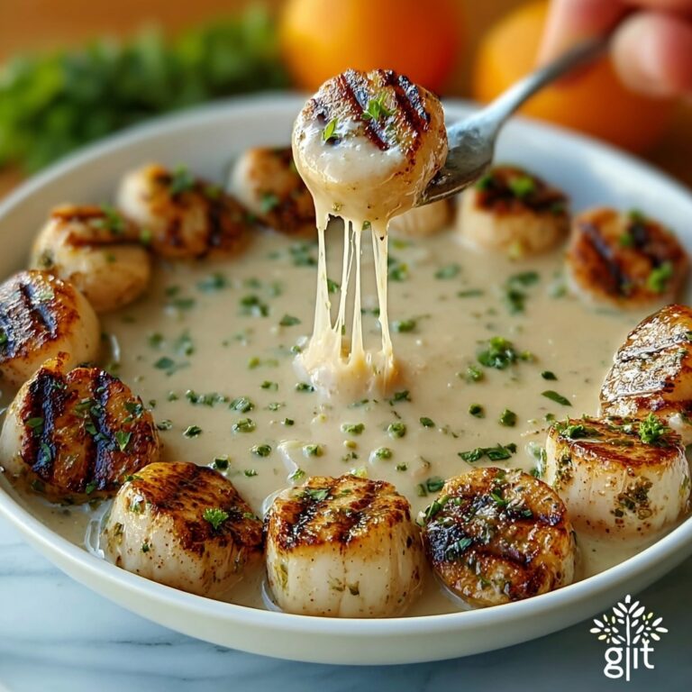 Indulgent Creamy Garlic Sauce with Grilled Chicken Bites Recipe