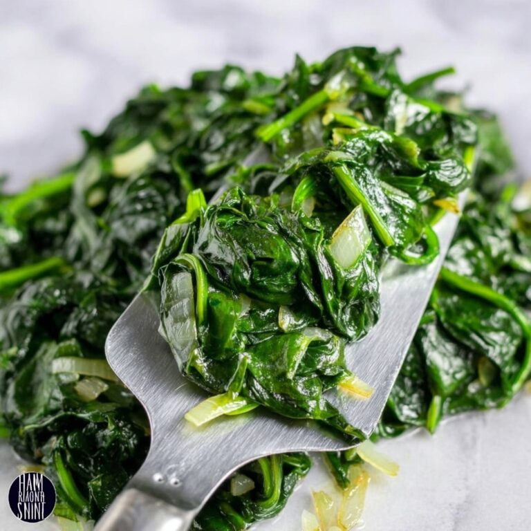 Sautéed Spinach with Onion and Garlic Recipe