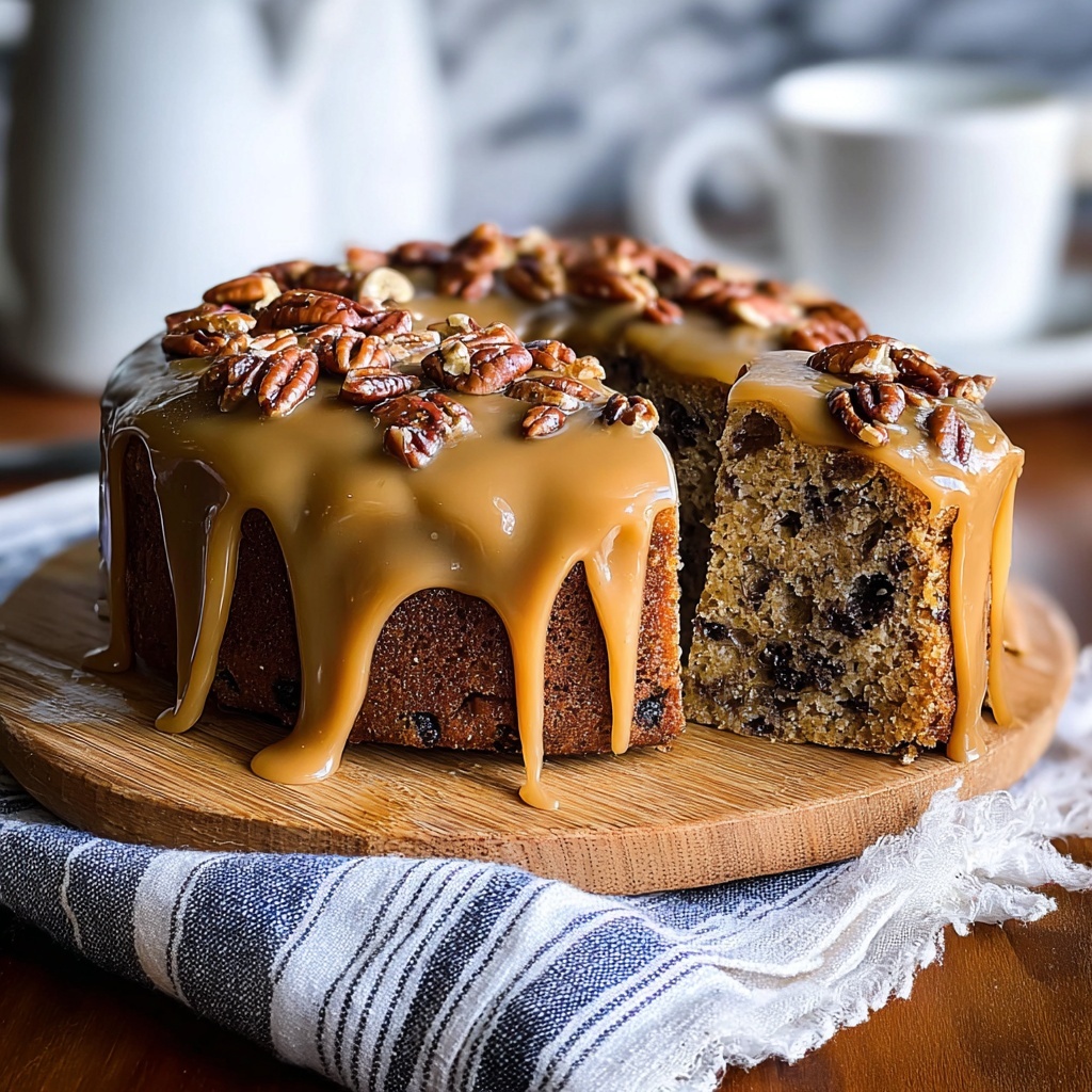 Date Coffee Cake with Walnuts and Espresso Glaze Recipe - Recipe Image