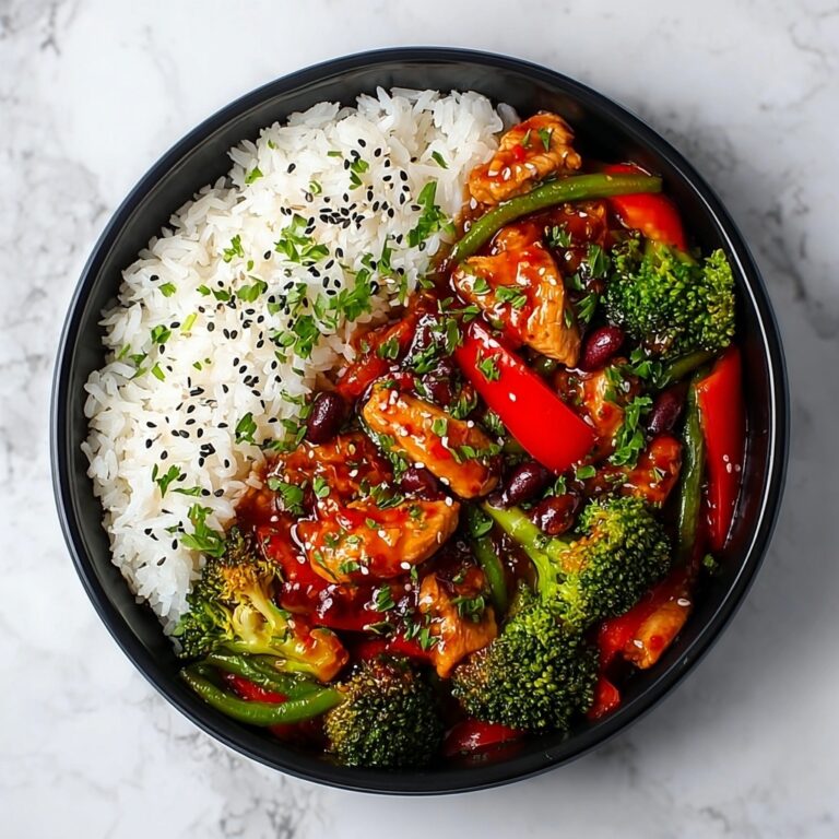 Chili Chicken & Mixed Veggie Rice Bowl Recipe