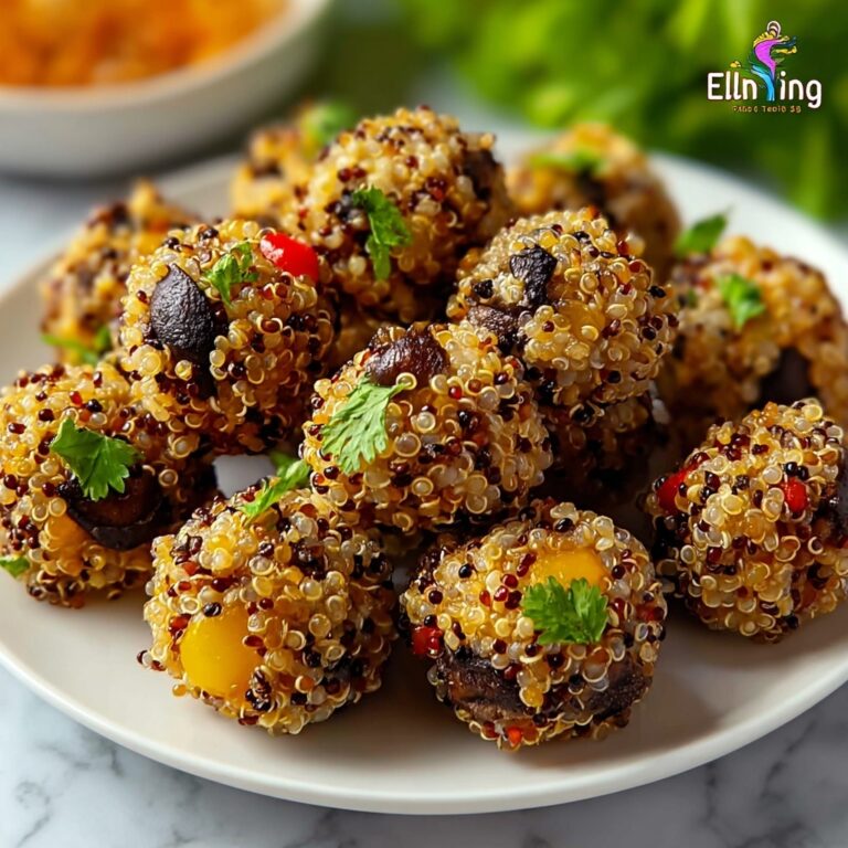 Mushroom Quinoa and Red Pepper Veggie Balls Recipe