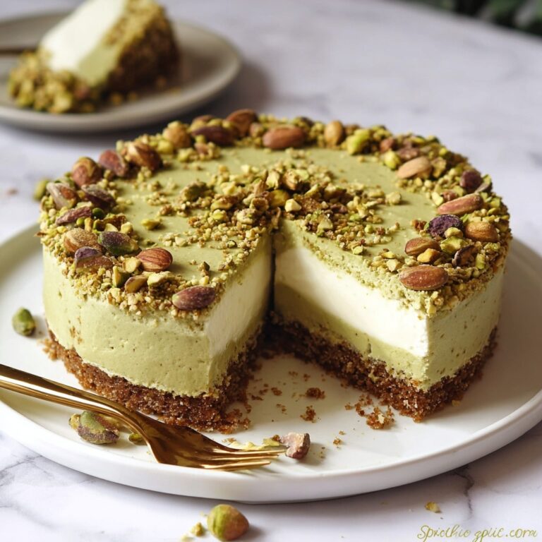 No-Bake Vegan Pistachio Cheesecake Recipe