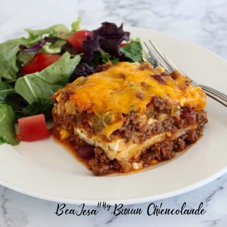 Beef & Bean Enchilada Casserole Recipe
